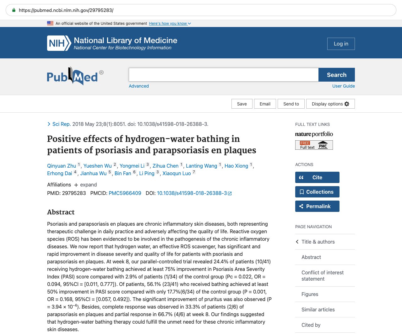 Screenshot — PubMed 29795283