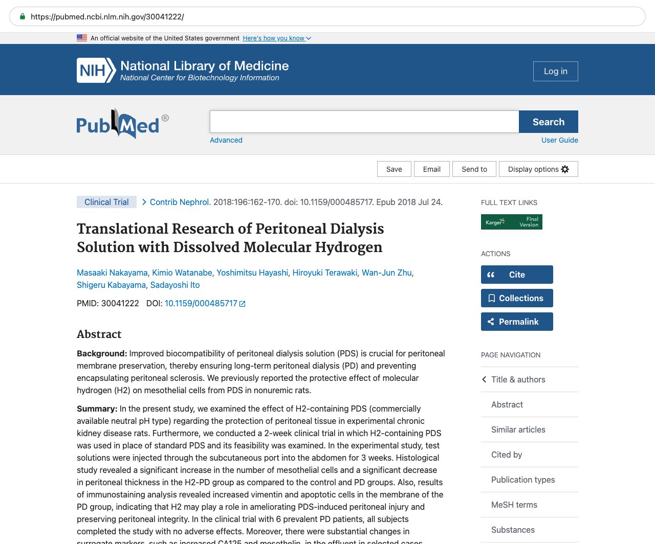 Screenshot — PubMed 30041222