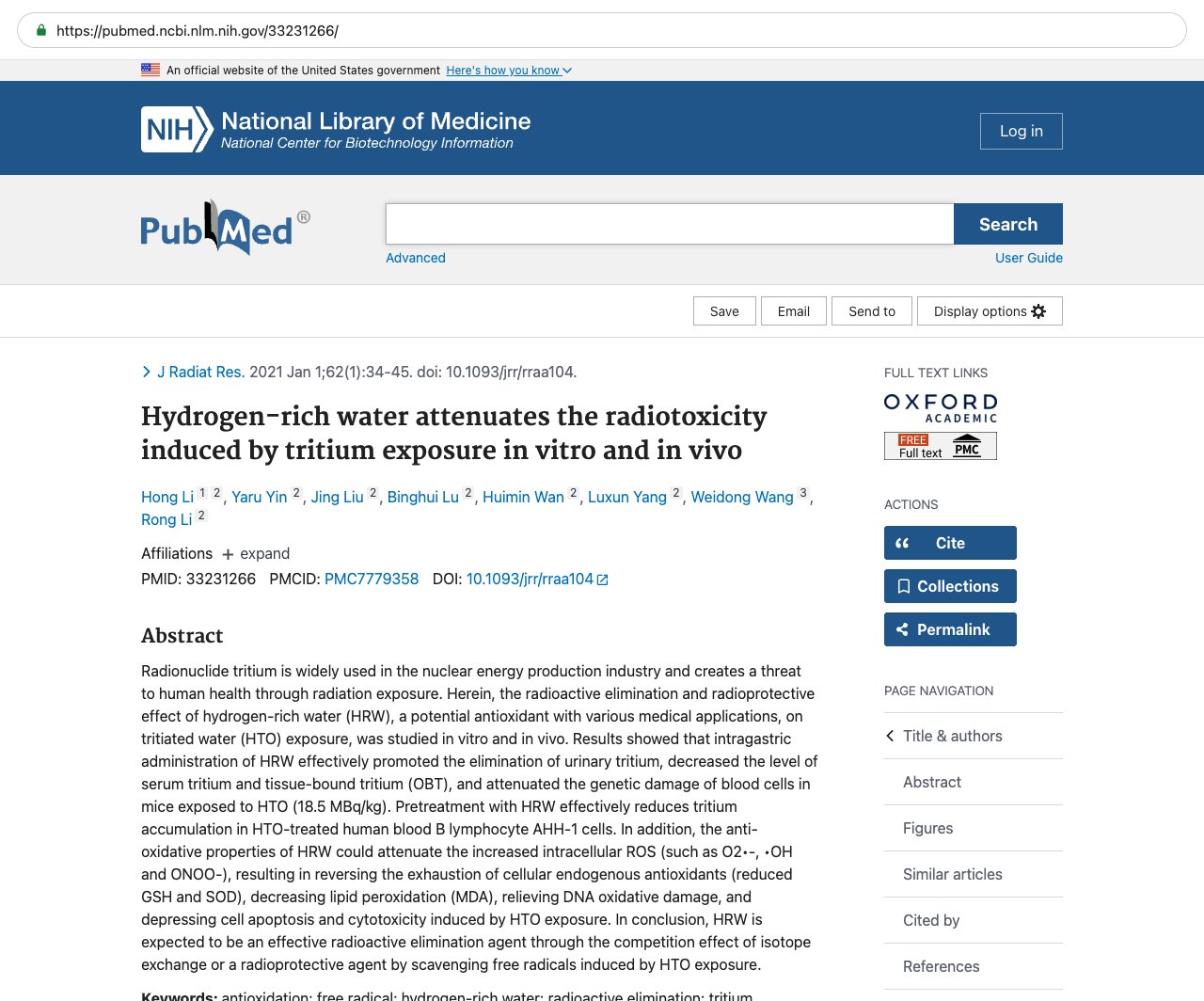 Screenshot — PubMed 33231266