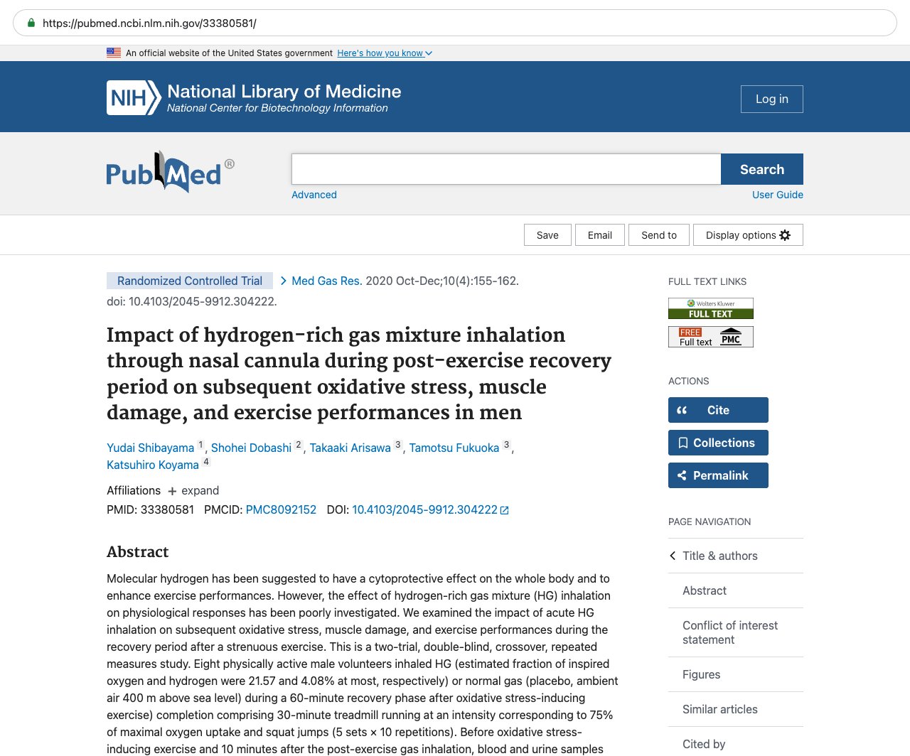 Screenshot — PubMed 33380581