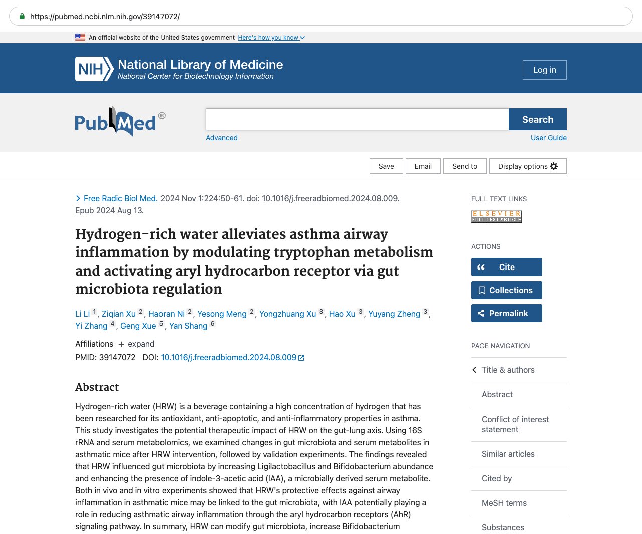 Screenshot — PubMed 39147072