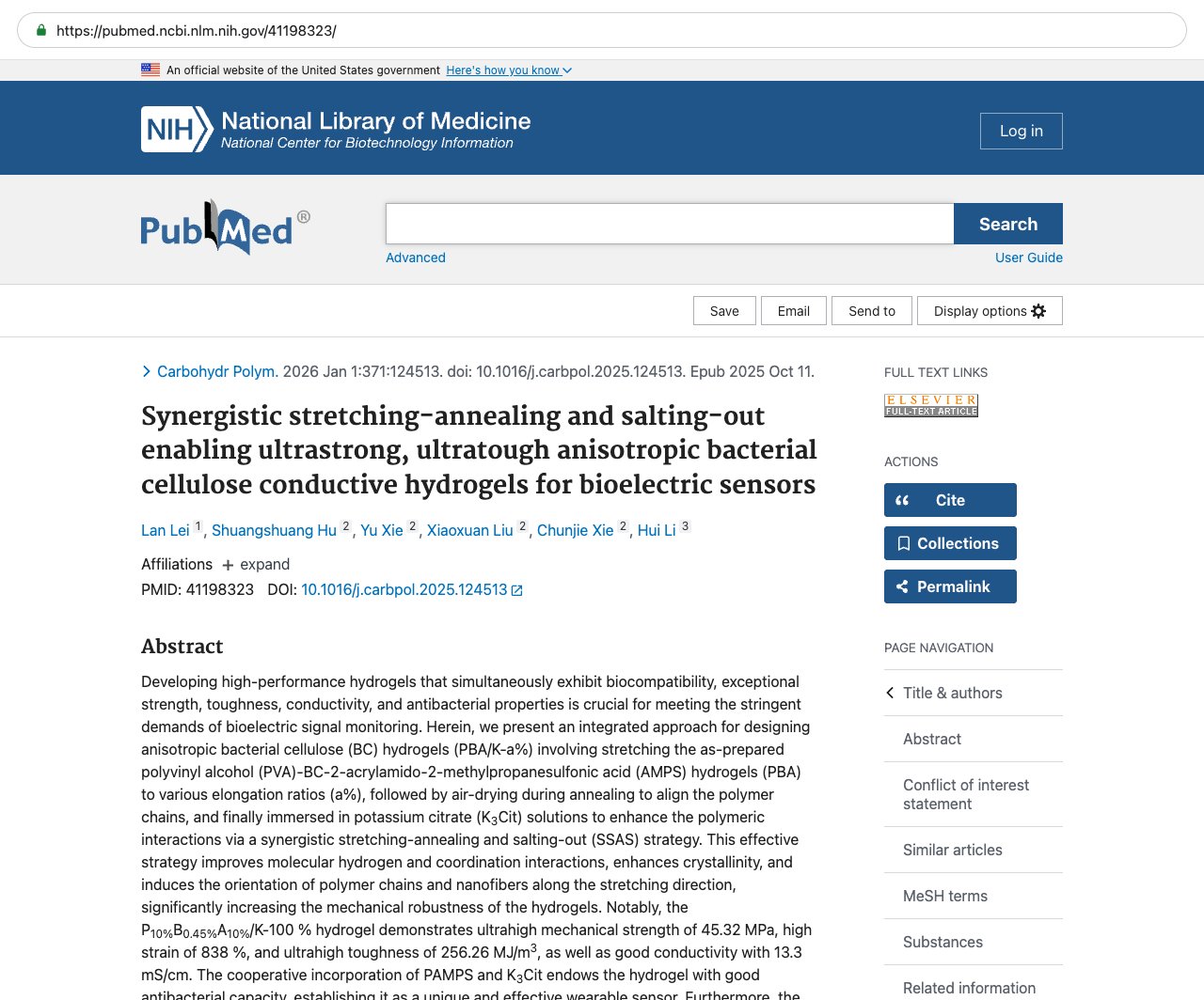 Screenshot — PubMed 41198323