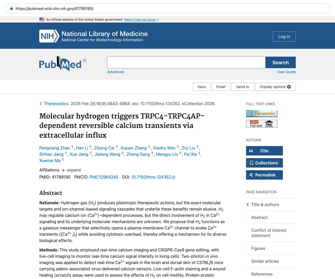 Screenshot — PubMed 41799190