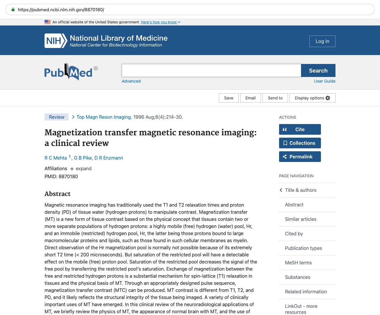Screenshot — PubMed 8870180